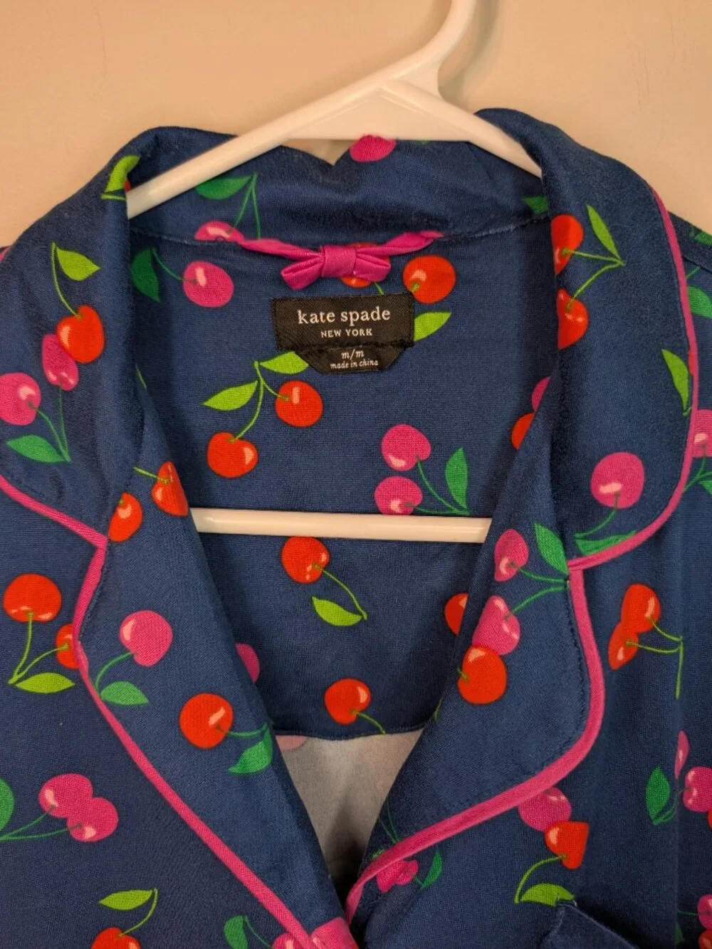 Kate Spade Cherry Pajama Top Medium